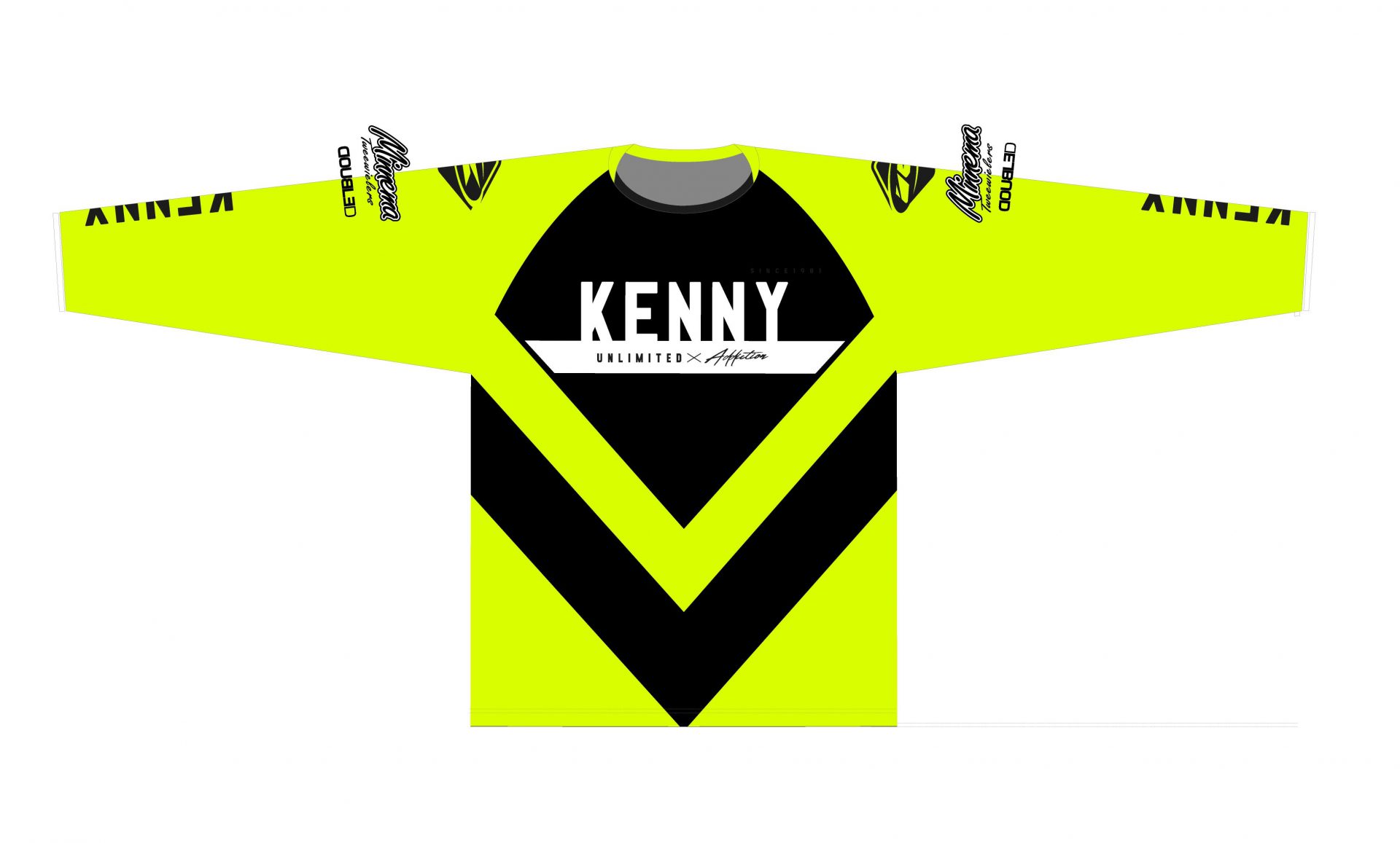 speer Missie Vesting Kenny Elite Jersey Neon Yellow Black - Minnema BMX