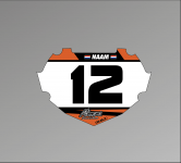 Minnema BMX-Stuurbord sticker NFF - Oranje versie 2