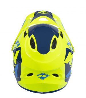 Kenny BMX Downhill Helm Neon Yellow Blue - Minnema BMX